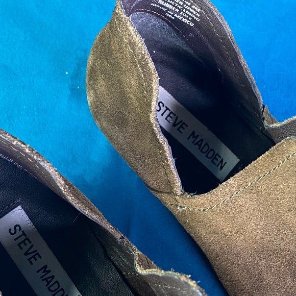 Steve Madden Adelphie Suede Boots Green - Picture 9 of 10